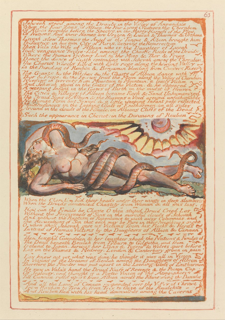 Jérusalem, Planche 63 - William Blake