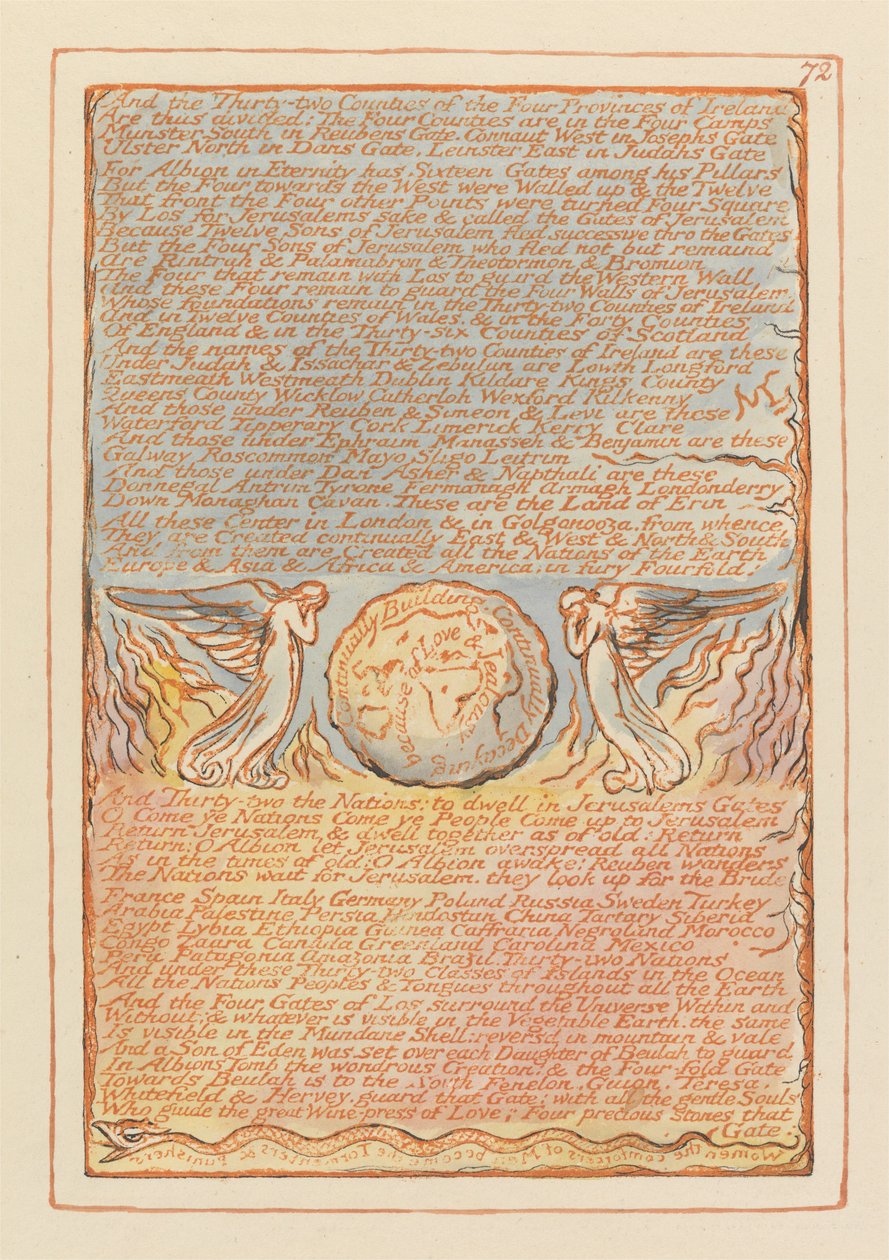 Jérusalem, Planche 72 - William Blake