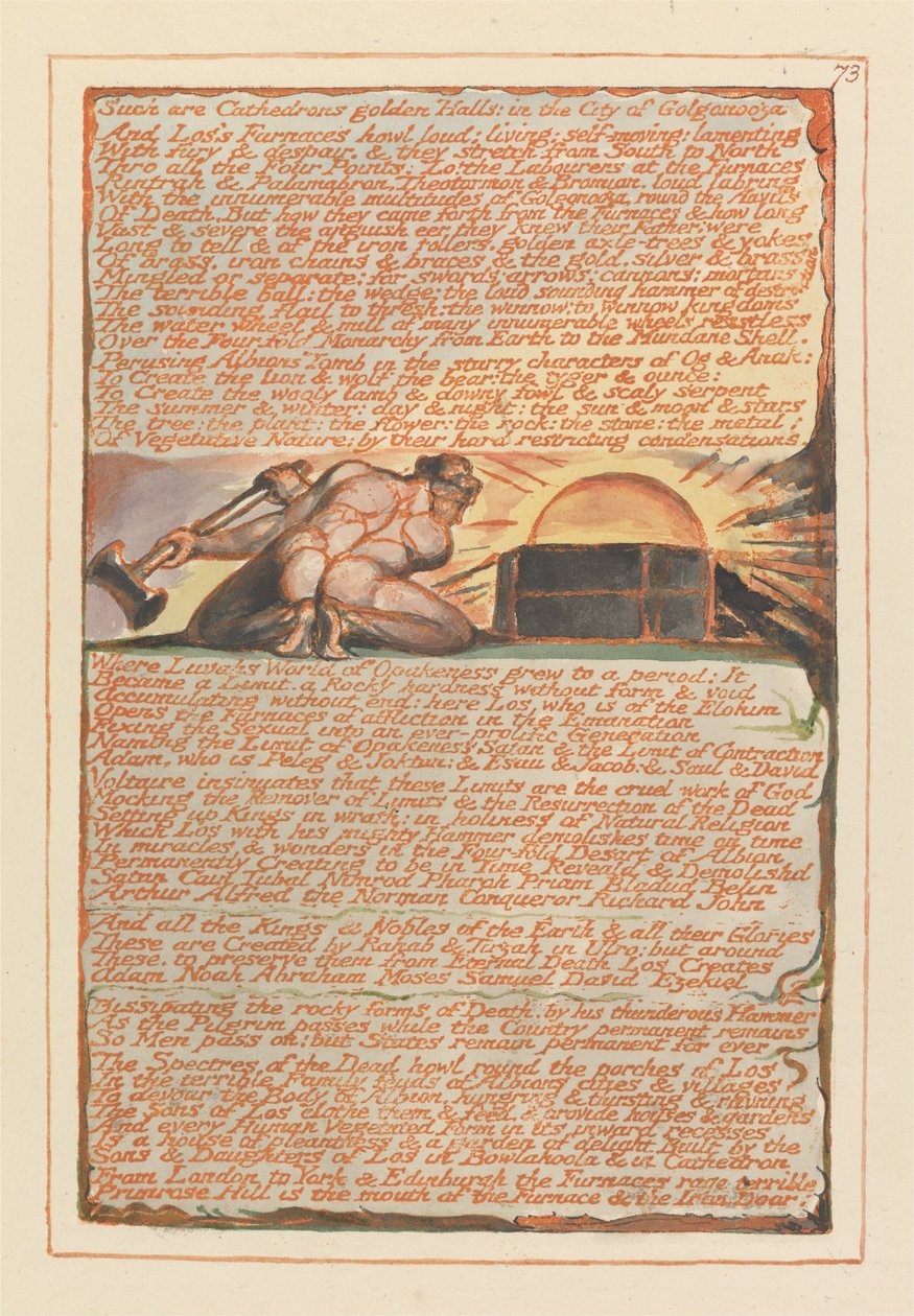 Jérusalem, Planche 73 - William Blake