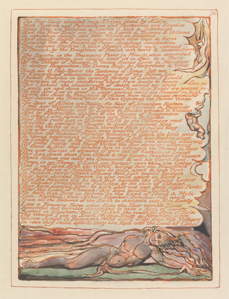 Jérusalem, Planche 74 - William Blake