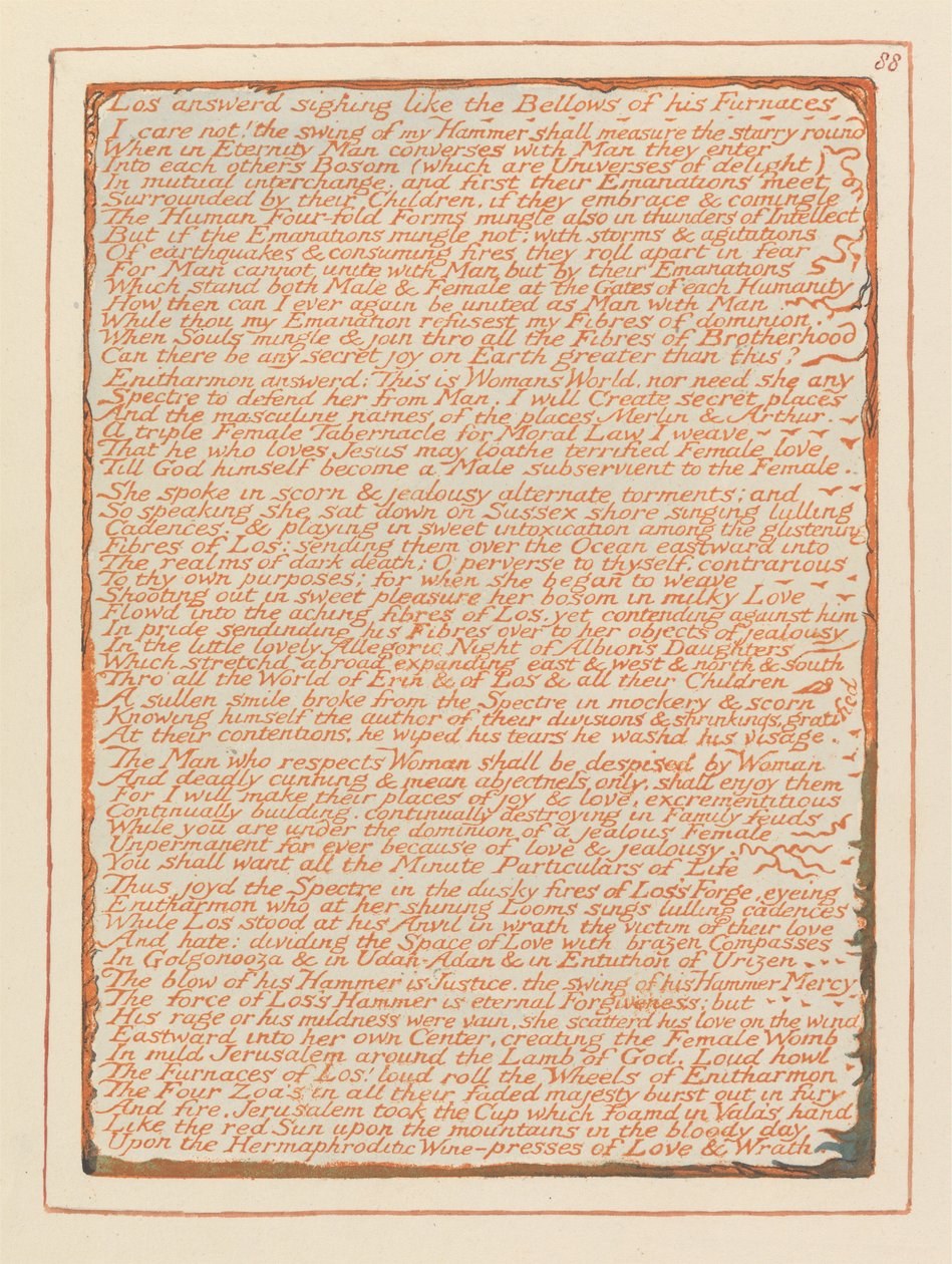 Jérusalem, Planche 88 - William Blake