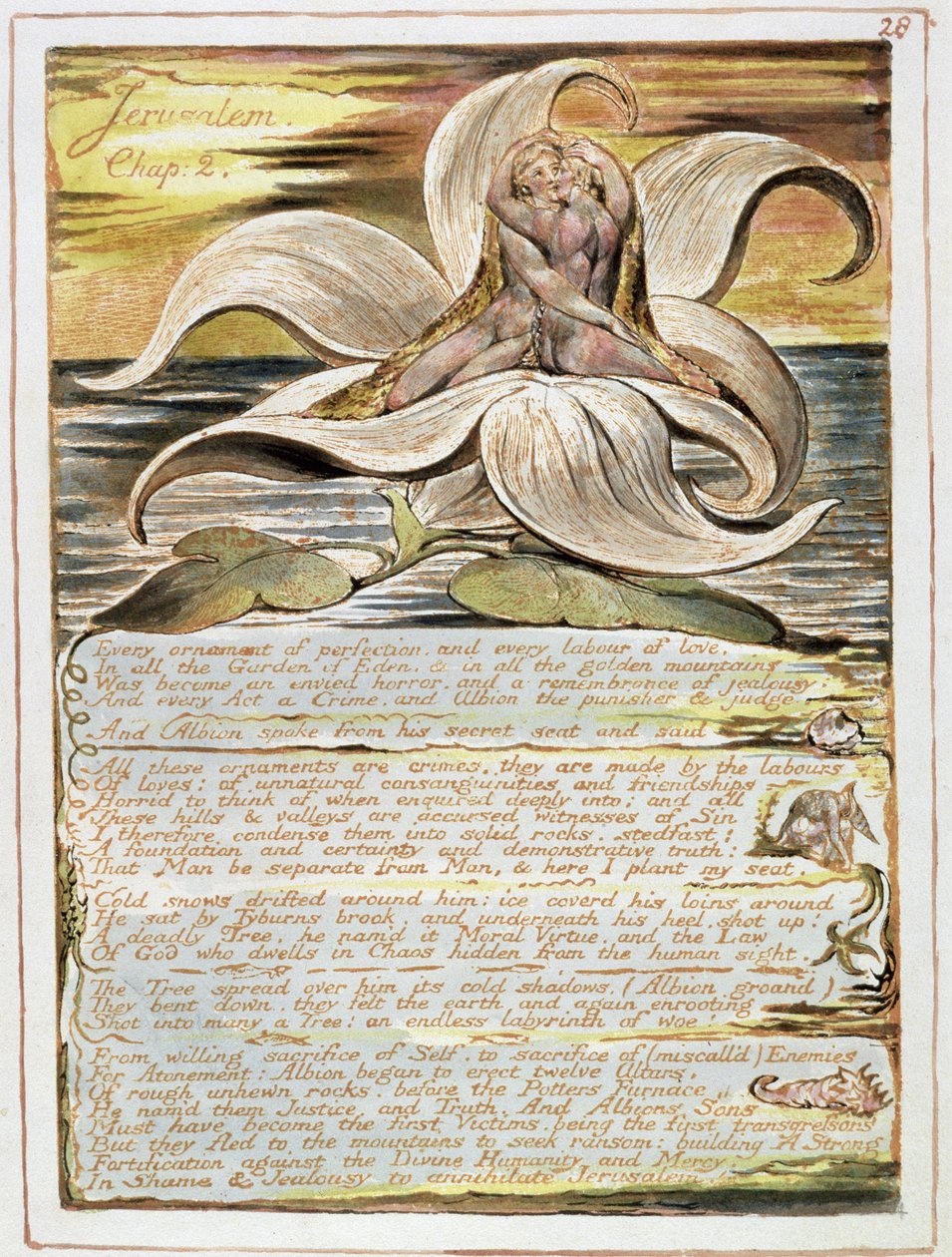 Jérusalem, planche 28 du chapitre 2 - William Blake