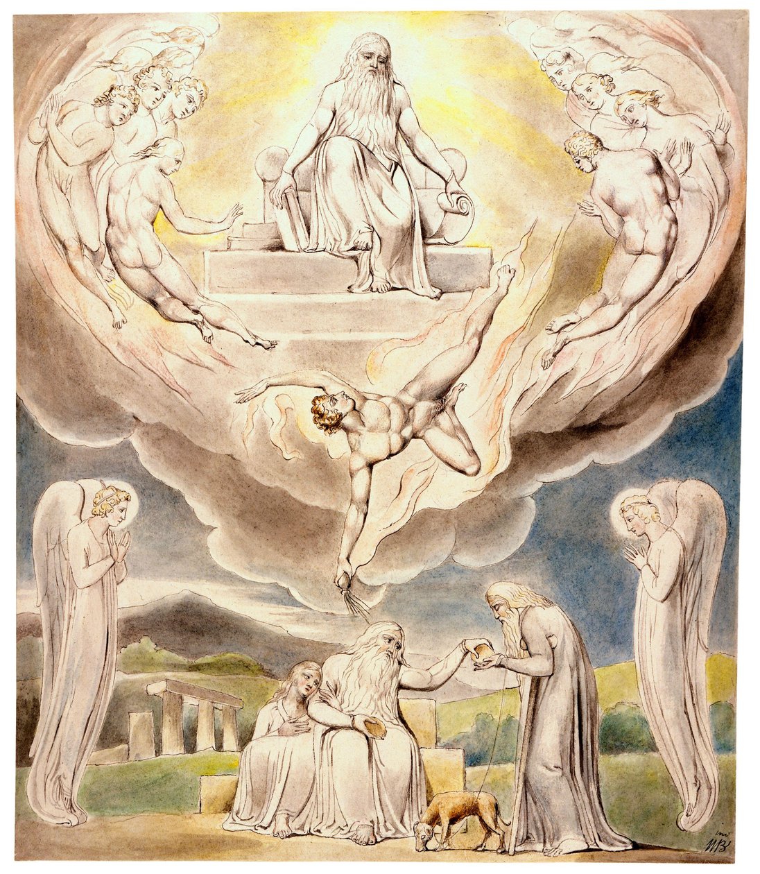 Satan quittant la présence du Seigneur - William Blake