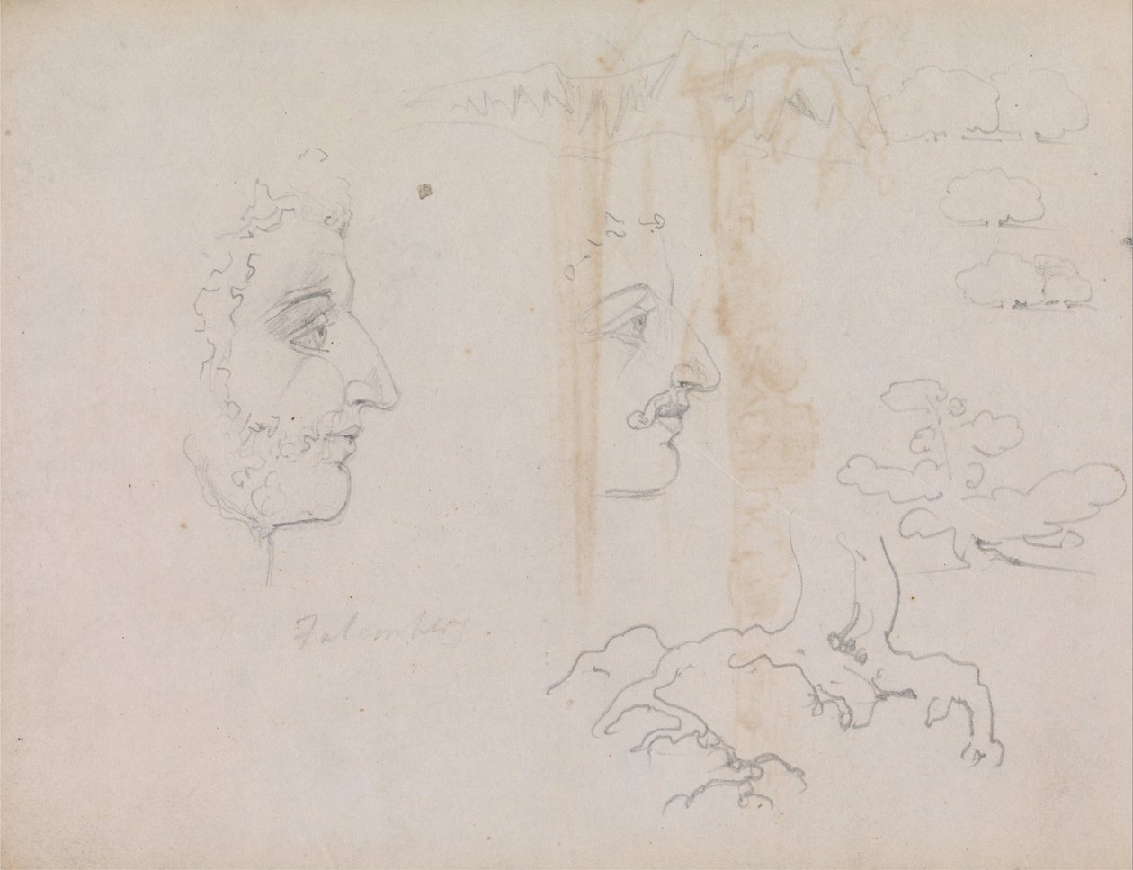 Feuille du carnet de croquis Blake-Varley de 1819, pages 37 et 38 - William Blake