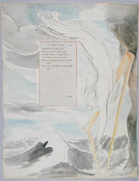 Le Barde, design 65 des Poèmes de Thomas Gray - William Blake