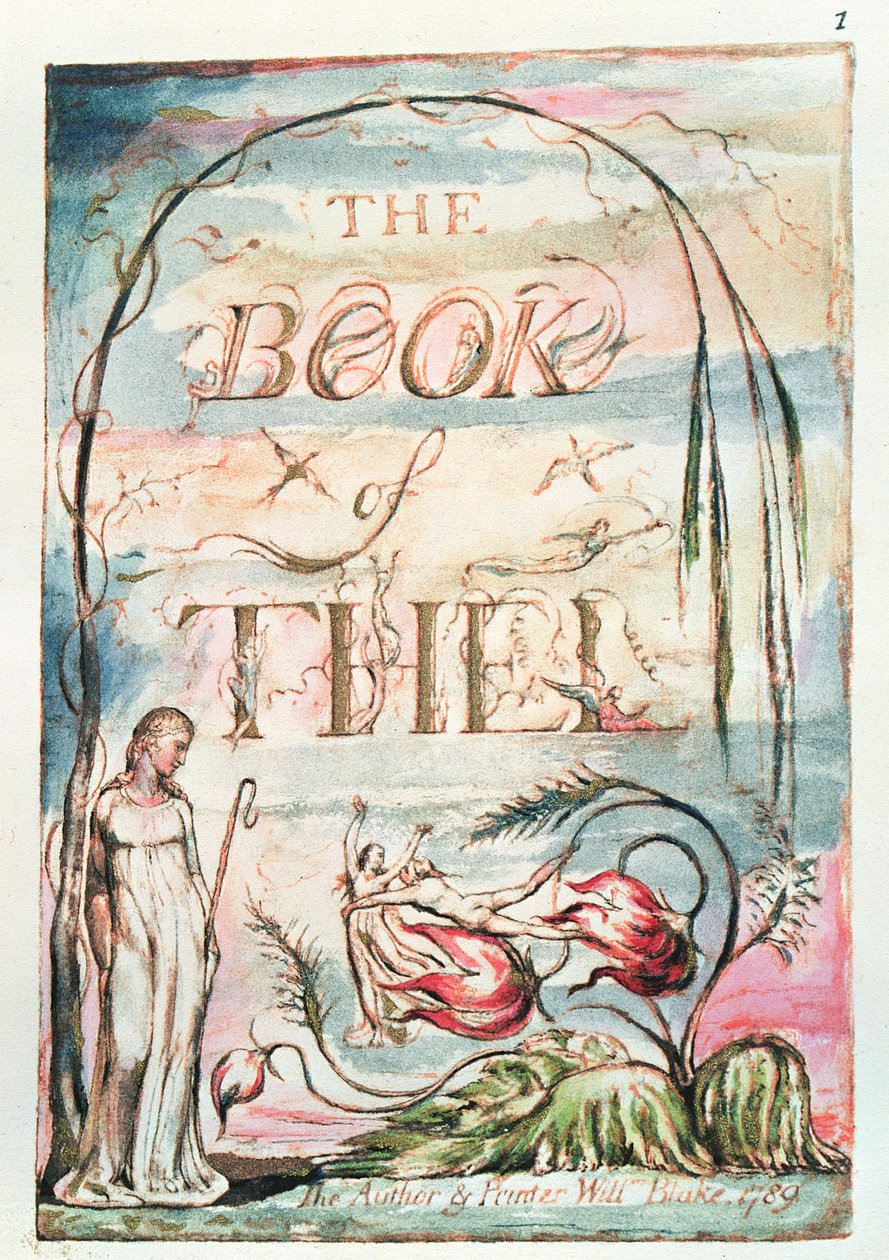 Le Livre de Thel; Page de titre, 1789 - William Blake