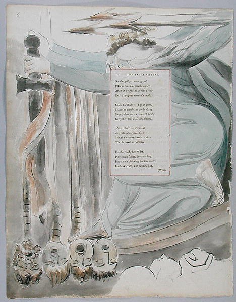 Les Sœurs fatales, design 72 des Poèmes de Thomas Gray - William Blake