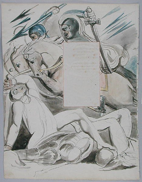 Les Sœurs fatales, design 76 des Poèmes de Thomas Gray - William Blake