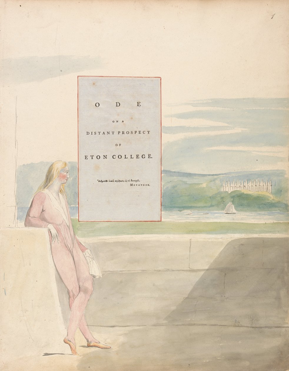 Les Poèmes de Thomas Gray, Design 13, Ode sur une Perspective Lointaine du Collège d