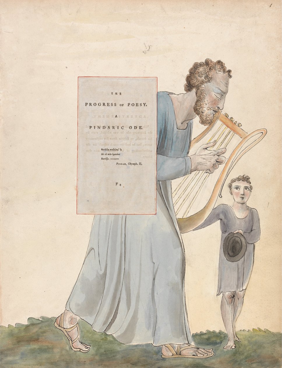Les Poèmes de Thomas Gray, Design 41, Le Progrès de la Poésie - William Blake
