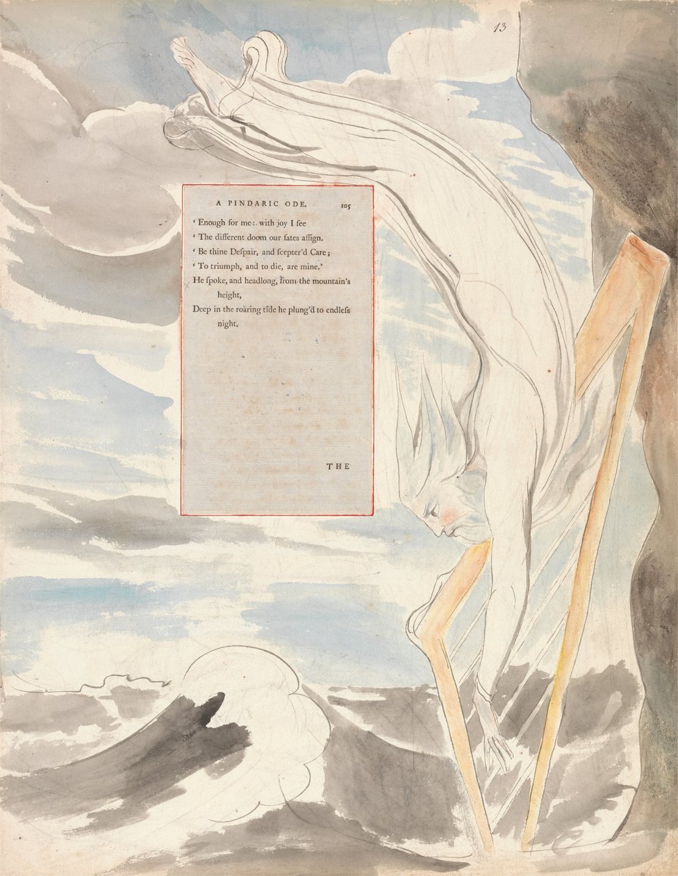 Les Poèmes de Thomas Gray, Design 65, Le Barde - William Blake