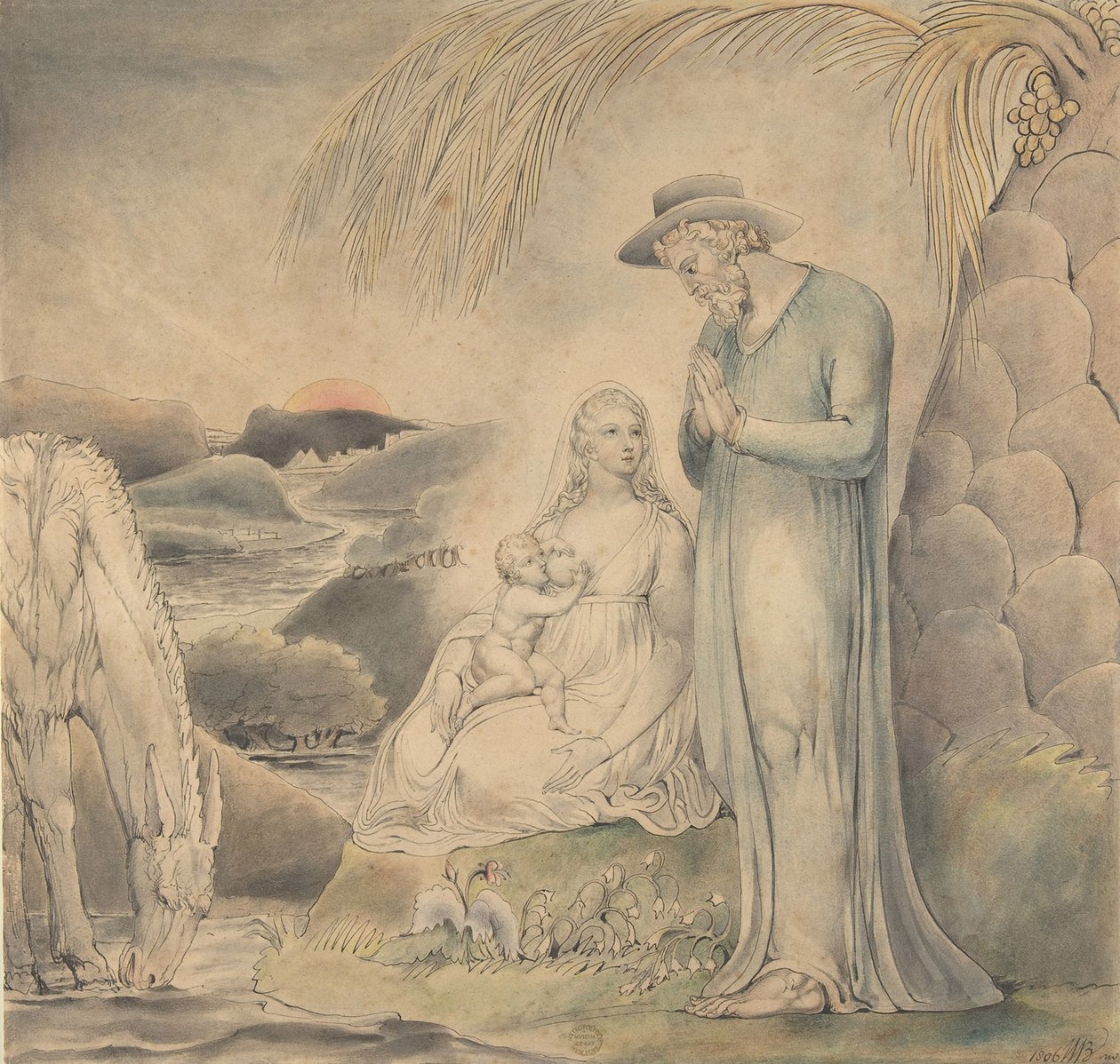 Le Repos pendant la fuite en Égypte, 1806 - William Blake