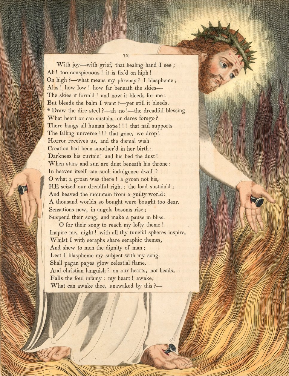 Illustration de William Blake pour Night Thoughts, Planche 73 - William Blake