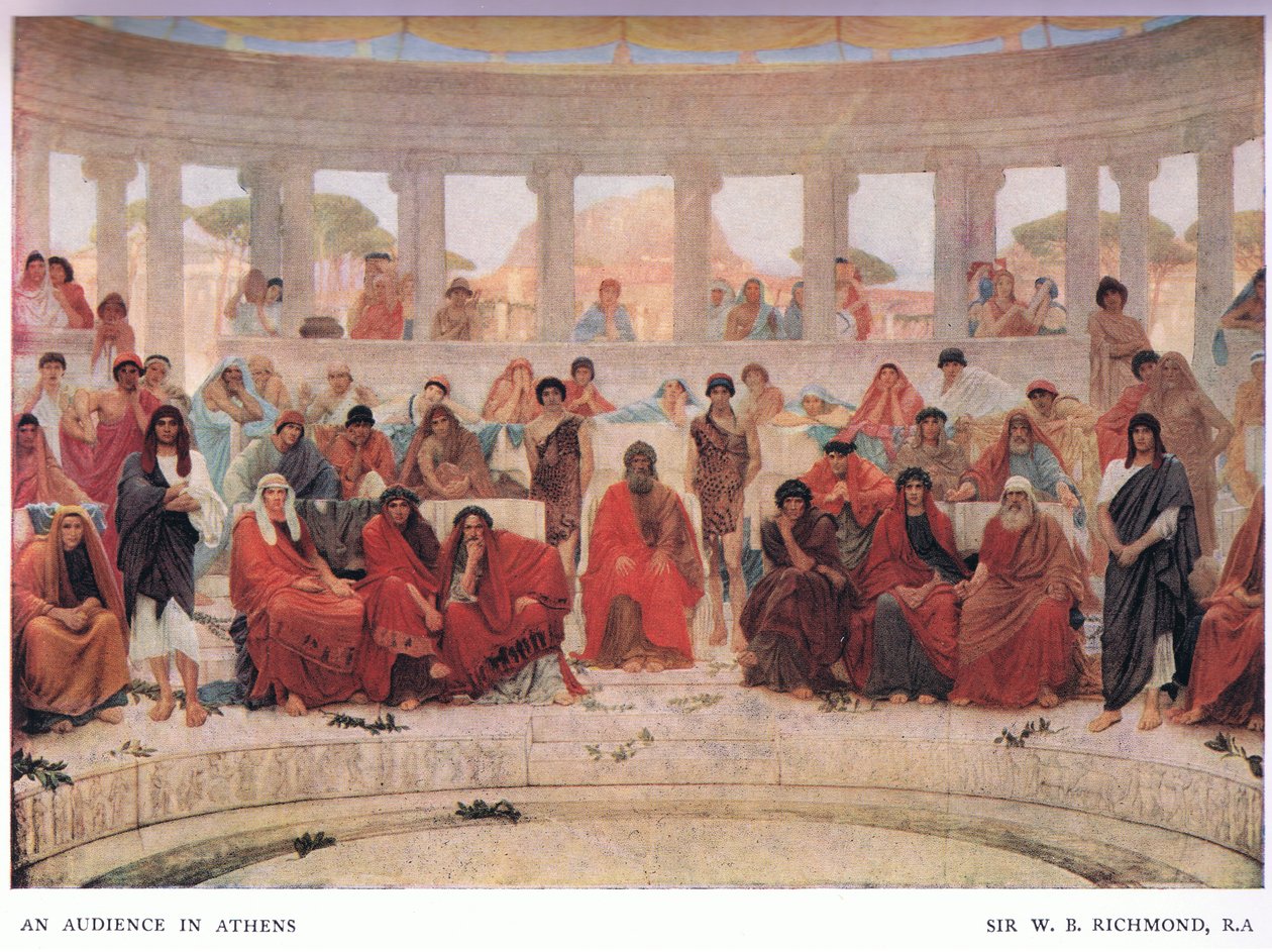Une audience à Athènes pendant la représentation d