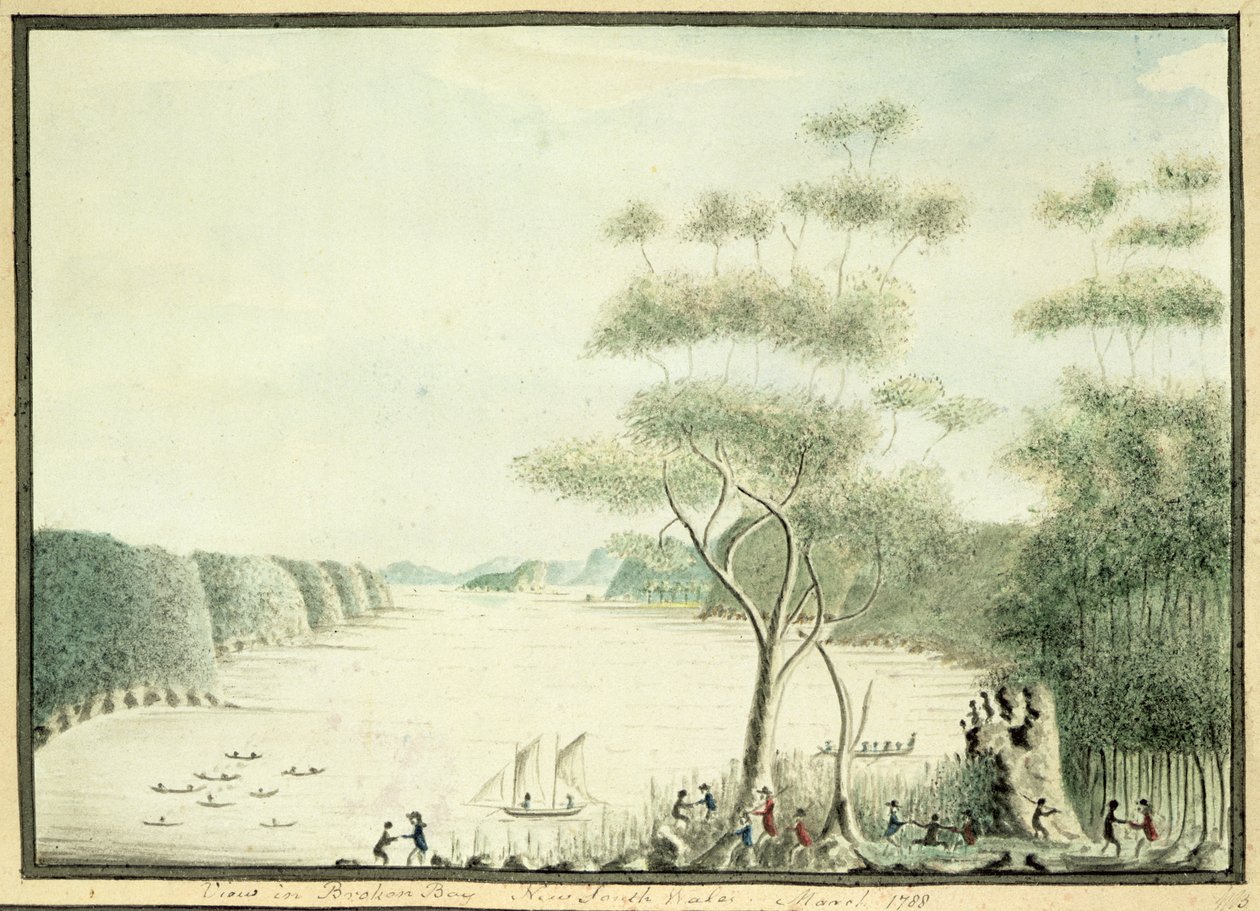 Vue de Broken Bay, Nouvelle-Galles du Sud, 1788 - William Bradley