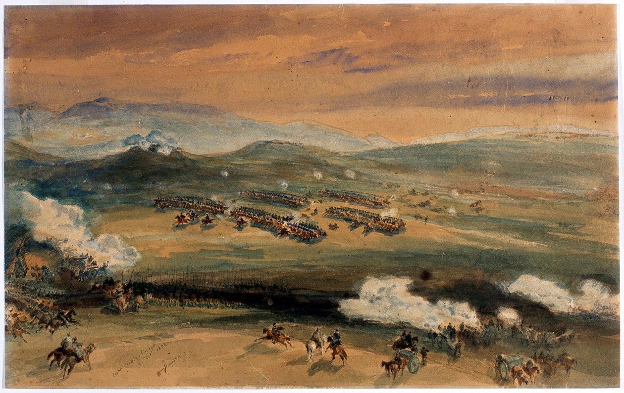 La charge de la brigade légère à la bataille de Balaklava, 1854 - William Crimea Simpson