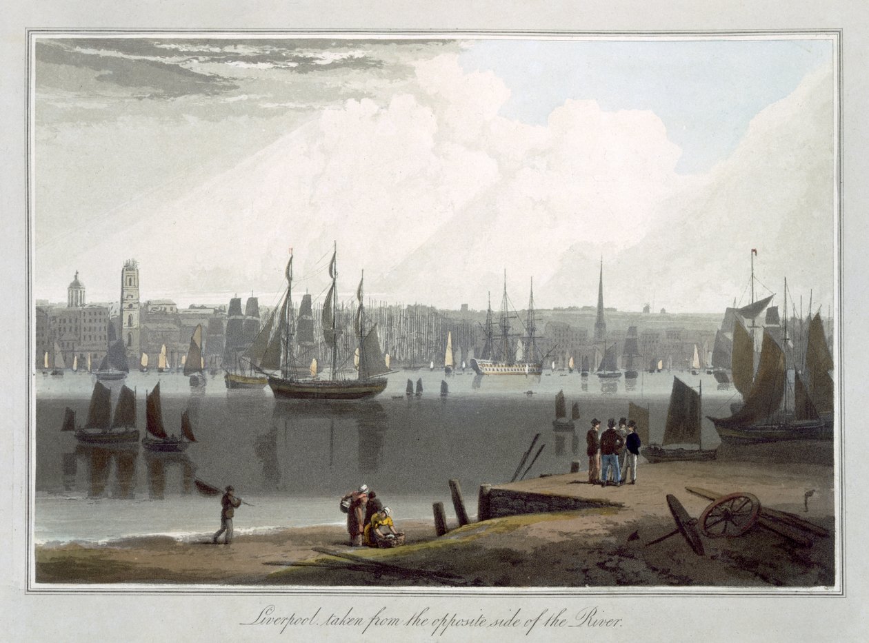 Liverpool, pris du côté opposé de la rivière, du Volume II de 
