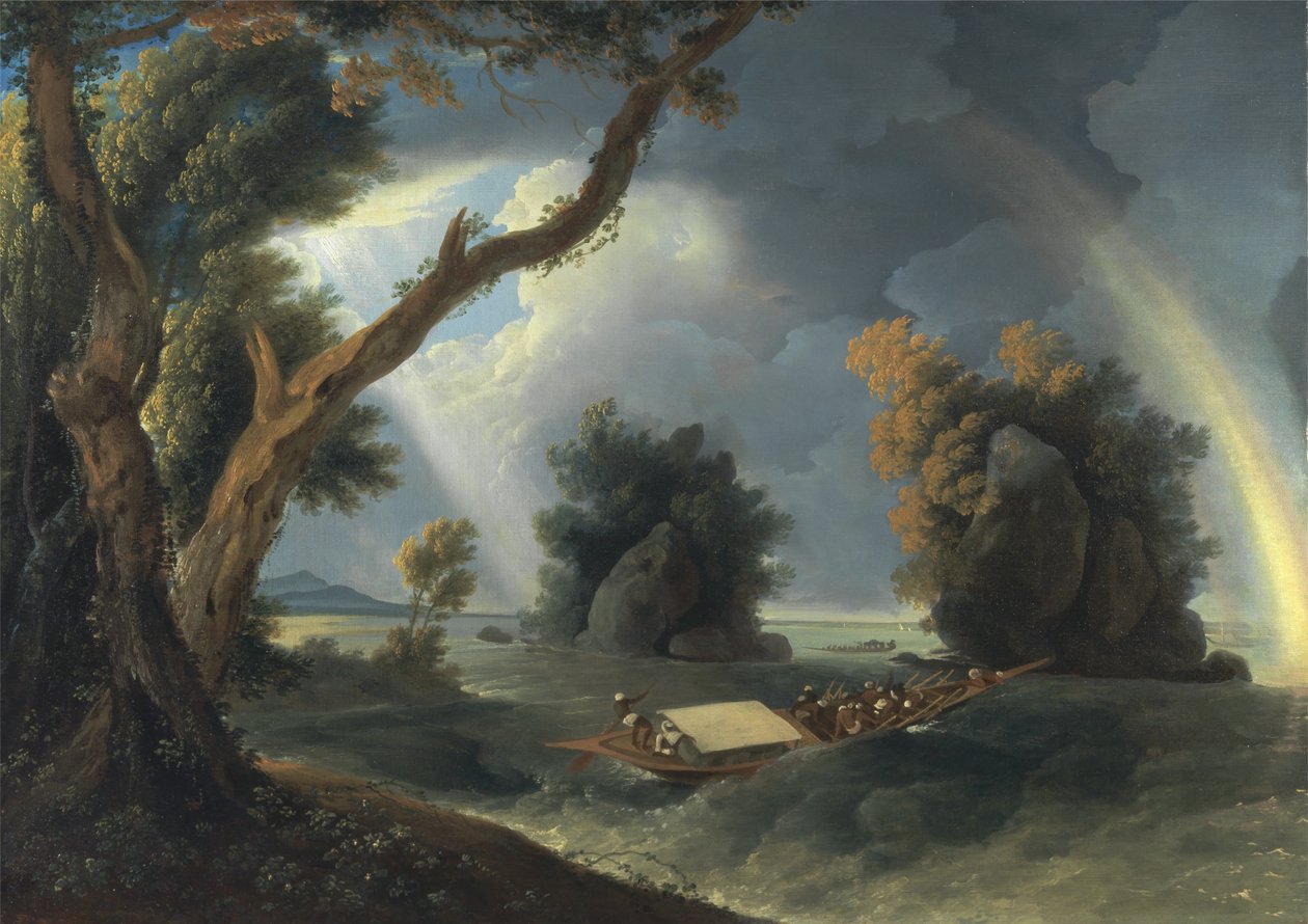 Tempête sur le Gange, avec Mme Hastings près des rochers de Col-gon - William Hodges