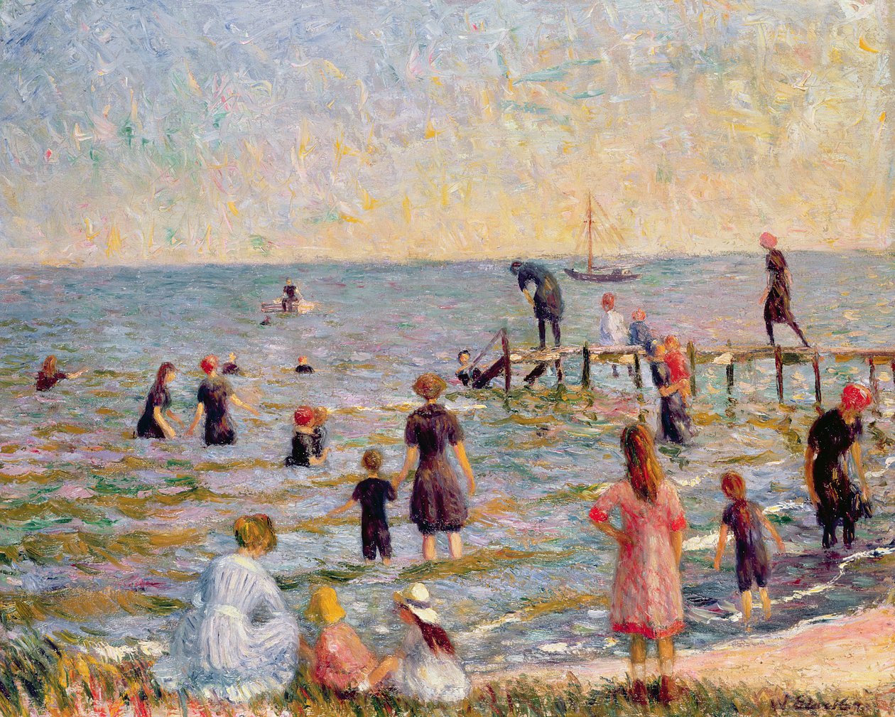 Baignade à Bellport, Long Island, 1912 - William James Glackens
