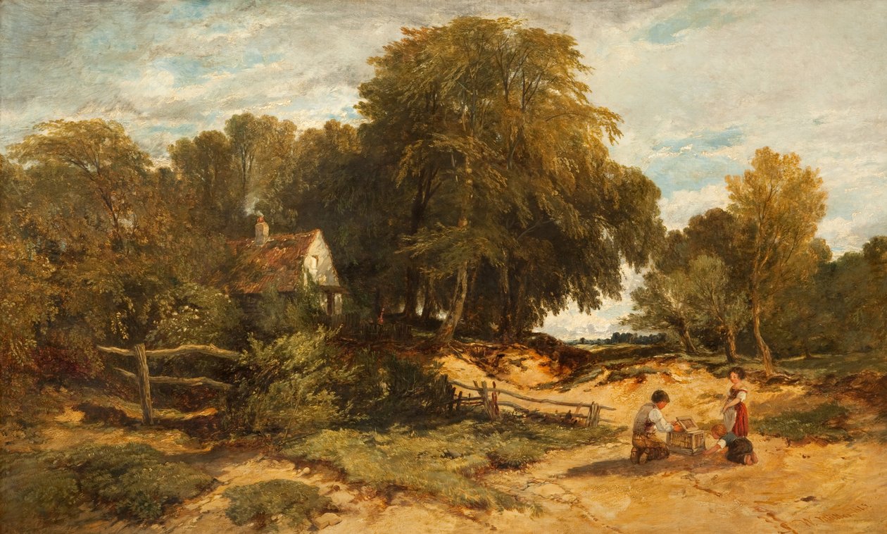 Paysage boisé avec enfants, 1845 - William James Muller