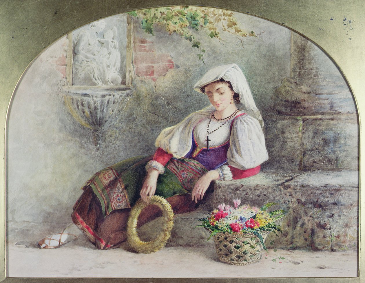 Une contadine se reposant - William Linnaeus Casey
