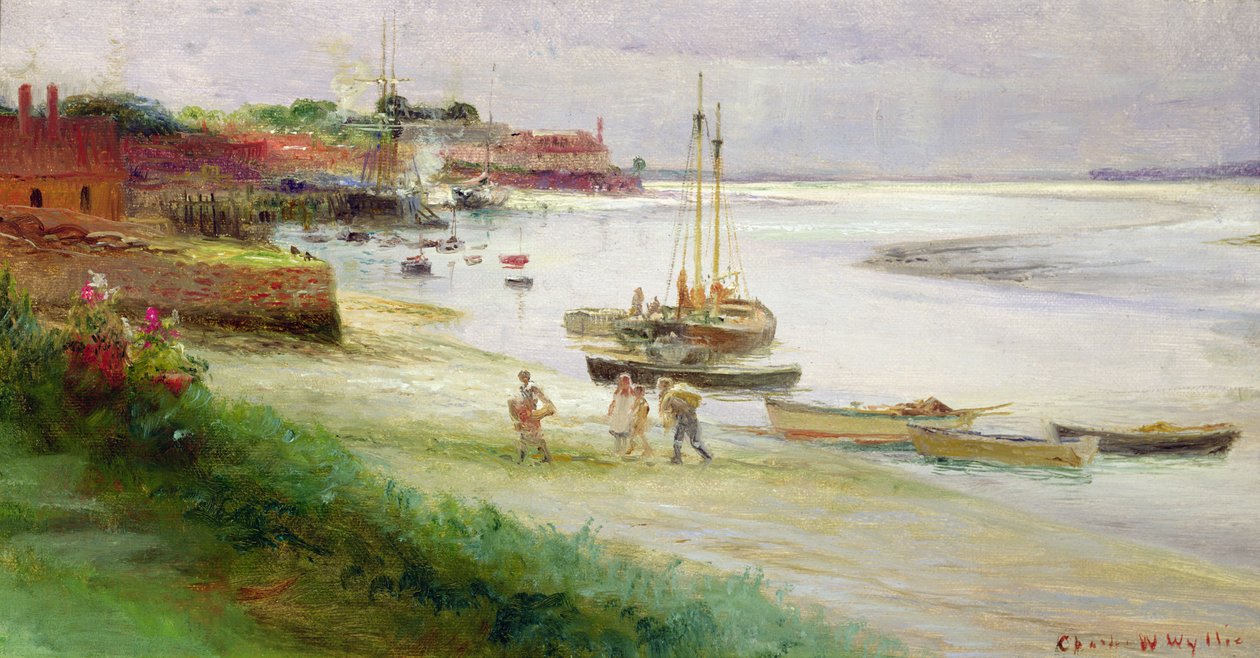 Famille débarquant à marée basse - William Lionel Wyllie