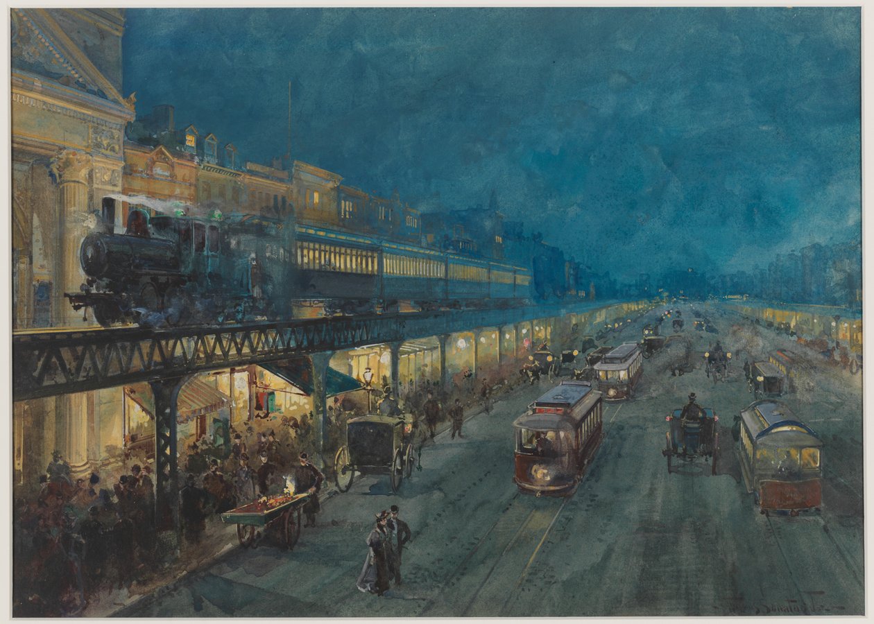 Le Bowery la nuit, 1895 - William Louis Jnr. Sonntag