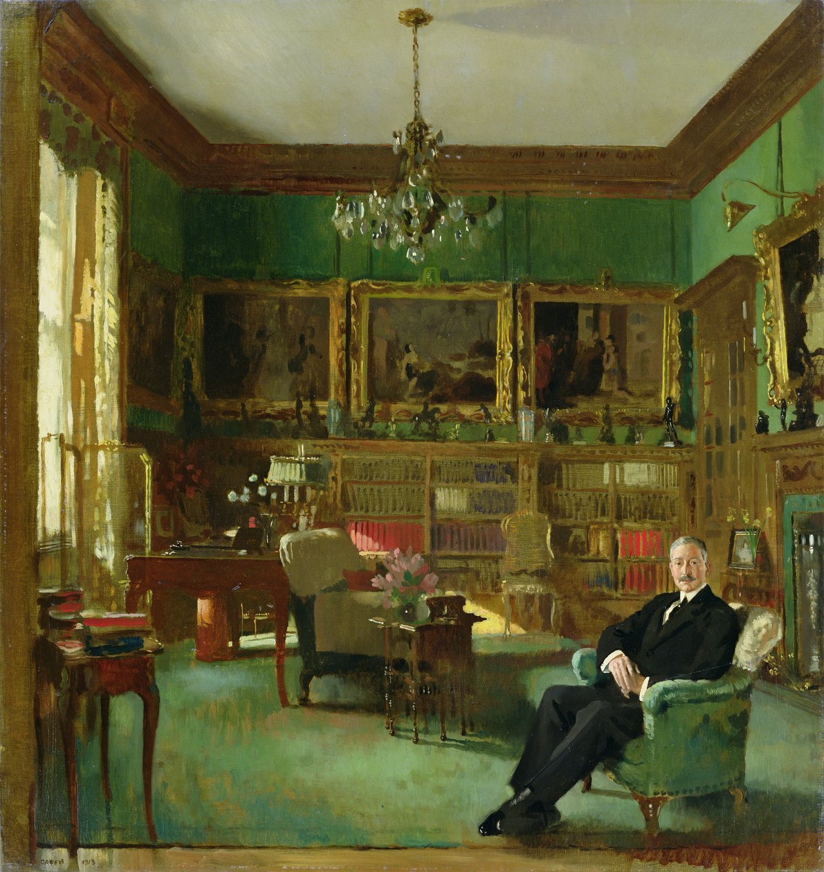 Otto Beit dans son bureau à Belgrave Square, 1913 - William Orpen