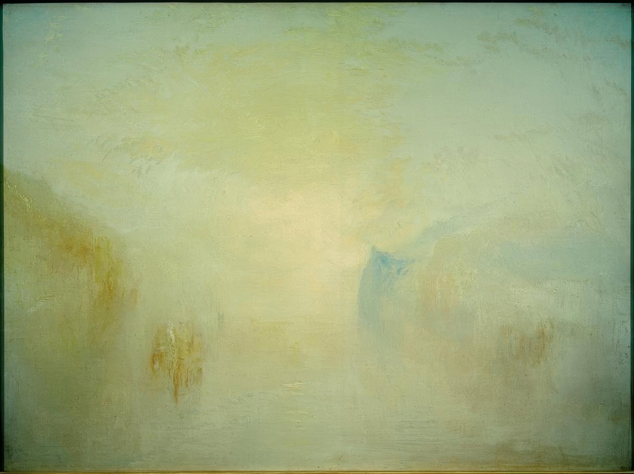 Lever de soleil, avec un bateau entre les promontoires - Joseph Mallord William Turner