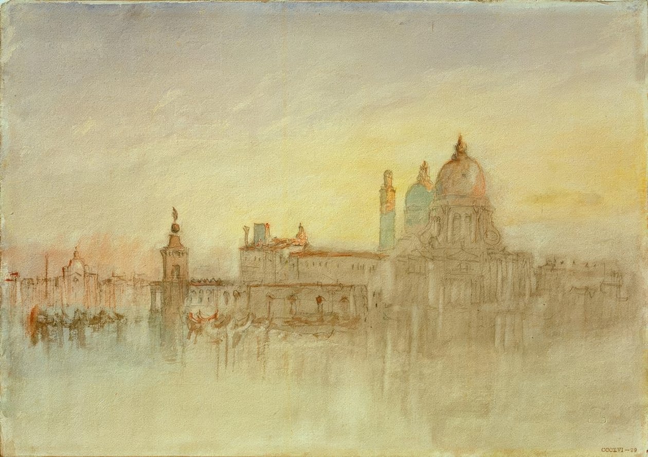 La Punta della Dogana et Santa Maria della Salute au crépuscule - Joseph Mallord William Turner