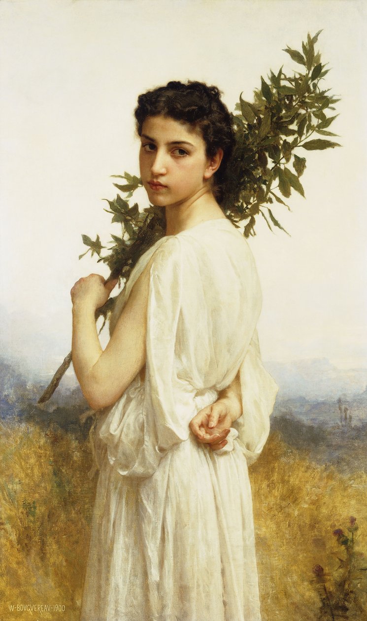 Une nymphe tenant une branche de laurier, 1900 - William Adolphe Bouguereau