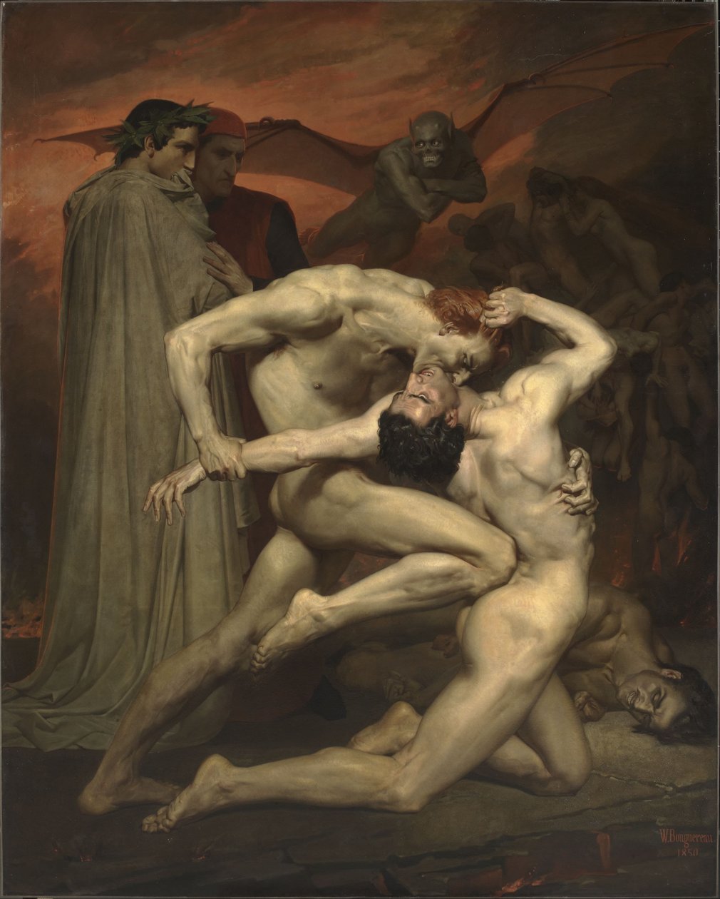 Français :  Dante et Virgile Dante et Virgile en enfer - William-Adolphe Bouguereau