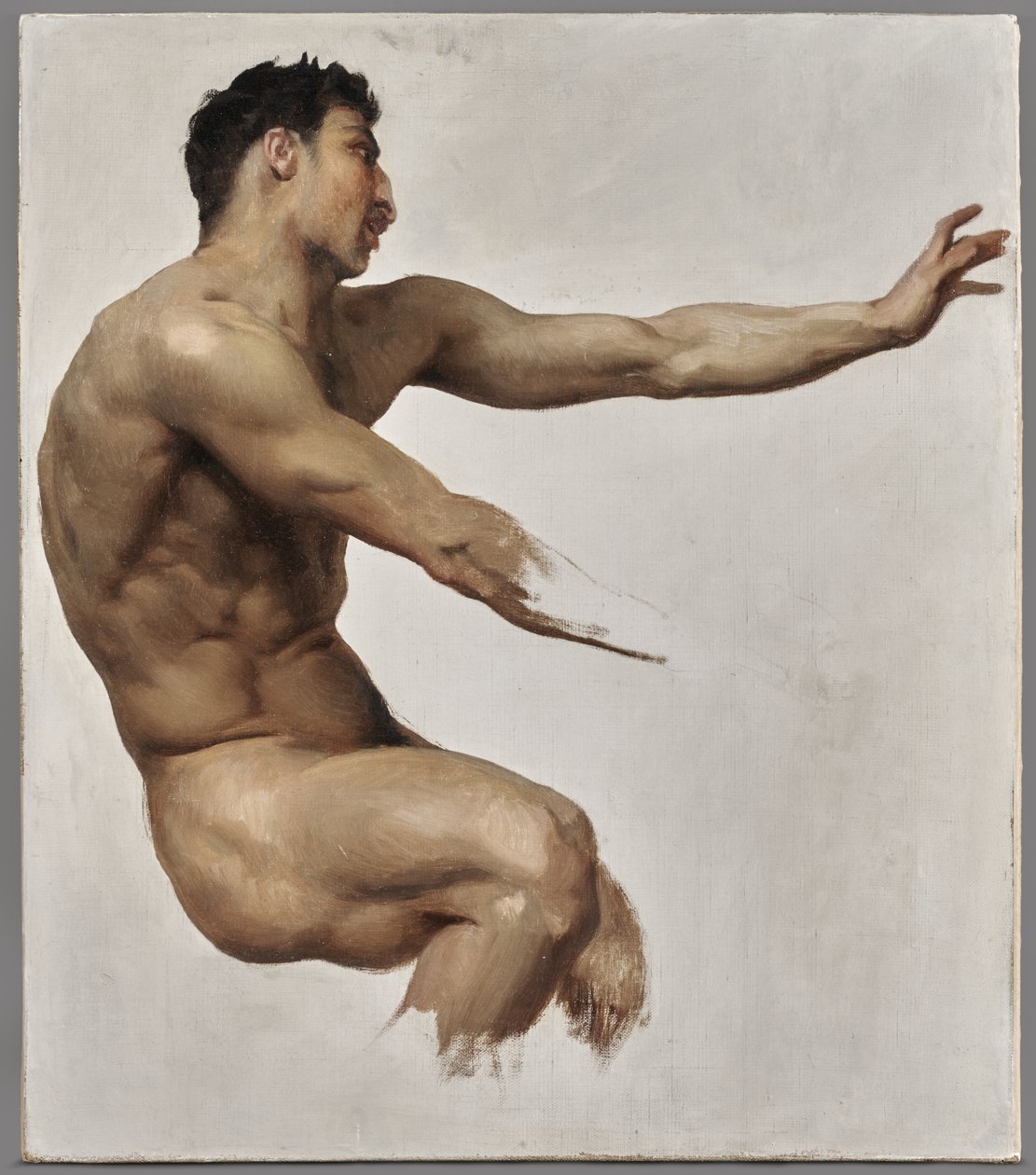 Étude de satyre pour Nymphes et Satyre, vers 1873 - William Adolphe Bouguereau