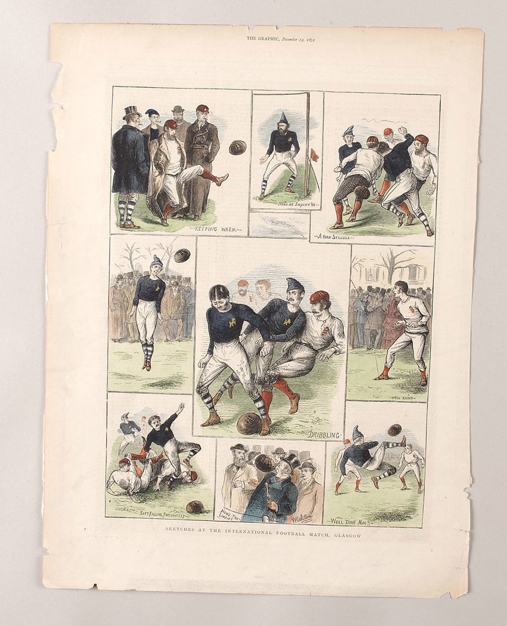 Croquis au match de football international, Glasgow - William (after) Ralston