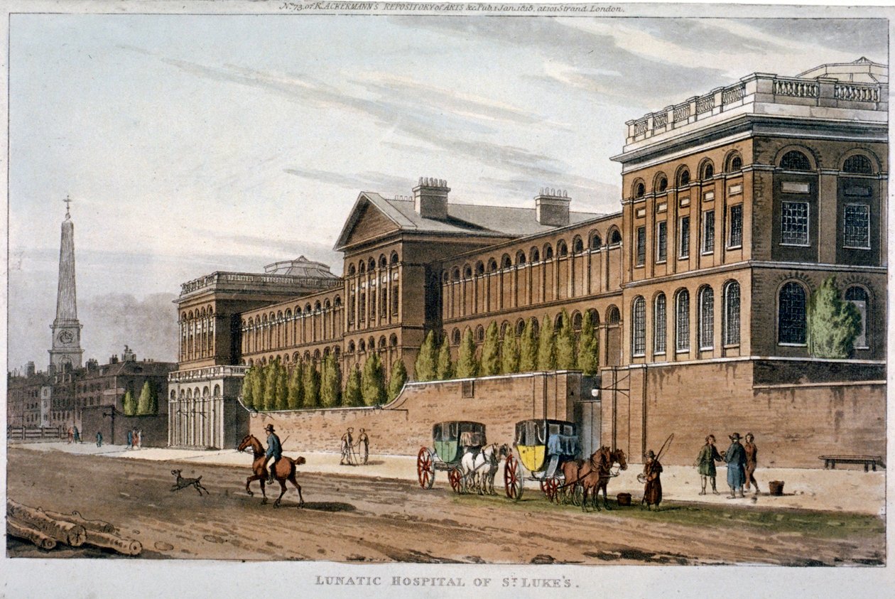 Hôpital St Luke, Old Street, Finsbury, Londres, 1815 - William Angus