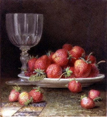 Fraises et un verre - William B. Hough