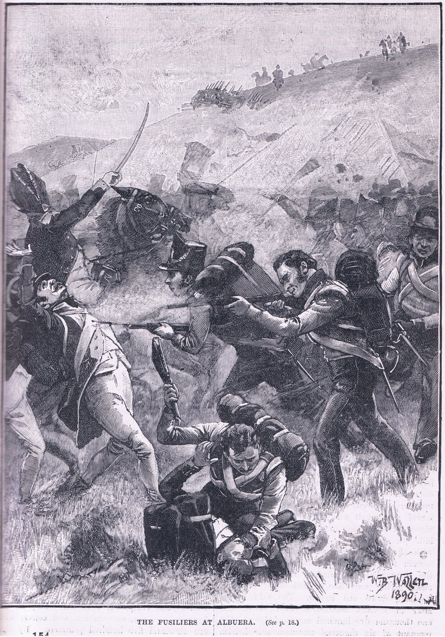 Les fusiliers à Albuera - William Barnes Wollen