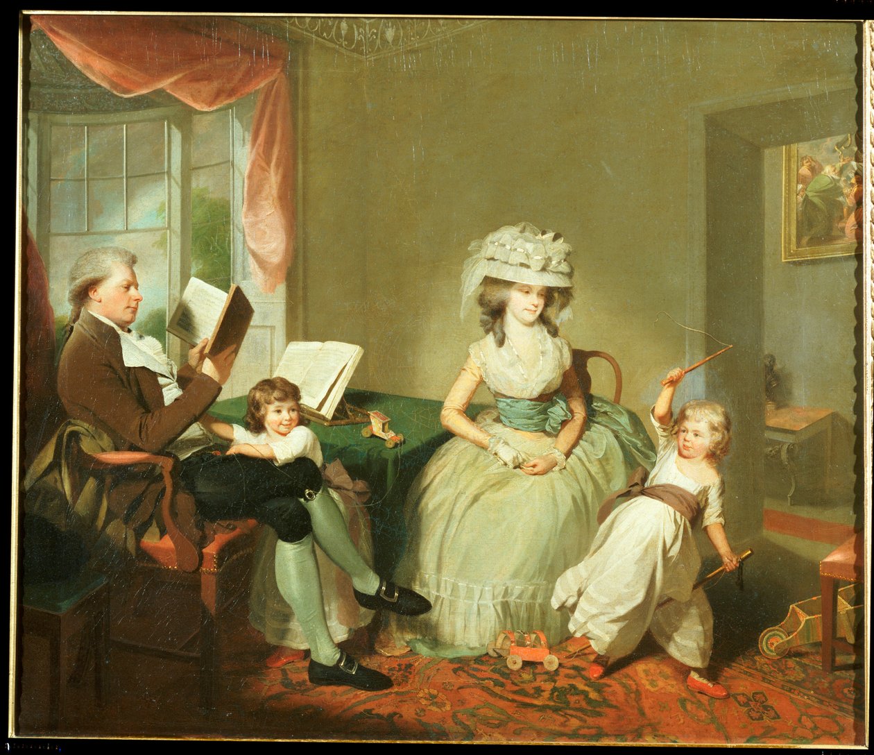 Portrait de groupe de M. et Mme Hayward avec leurs enfants, Mathilda et George, c.1789 - William Beechey