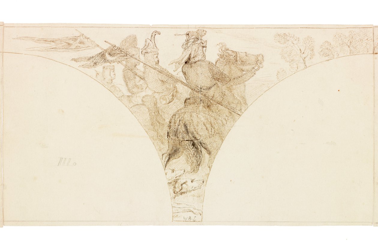 Esquisse pour une fresque à Wallington Hall - William Bell Scott