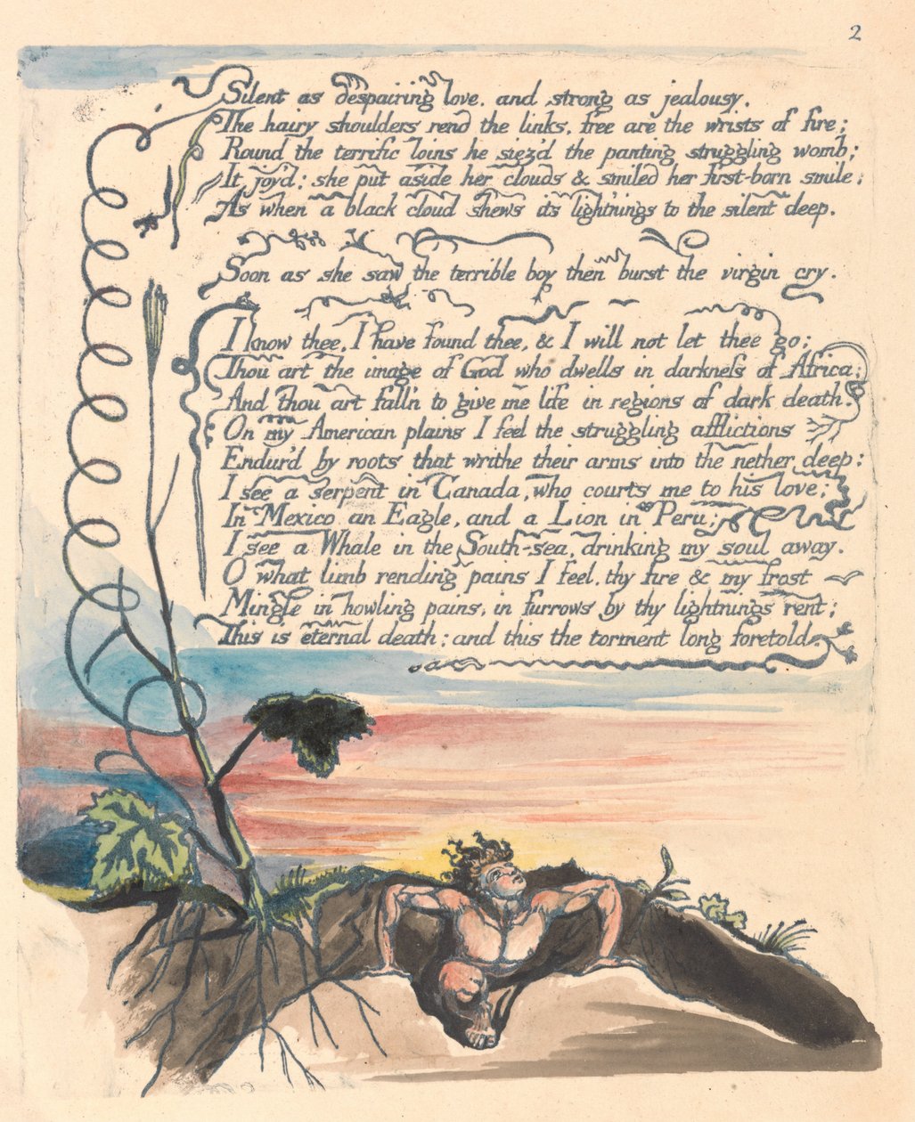 Amérique. Une Prophétie, Planche 4, Silencieux comme l