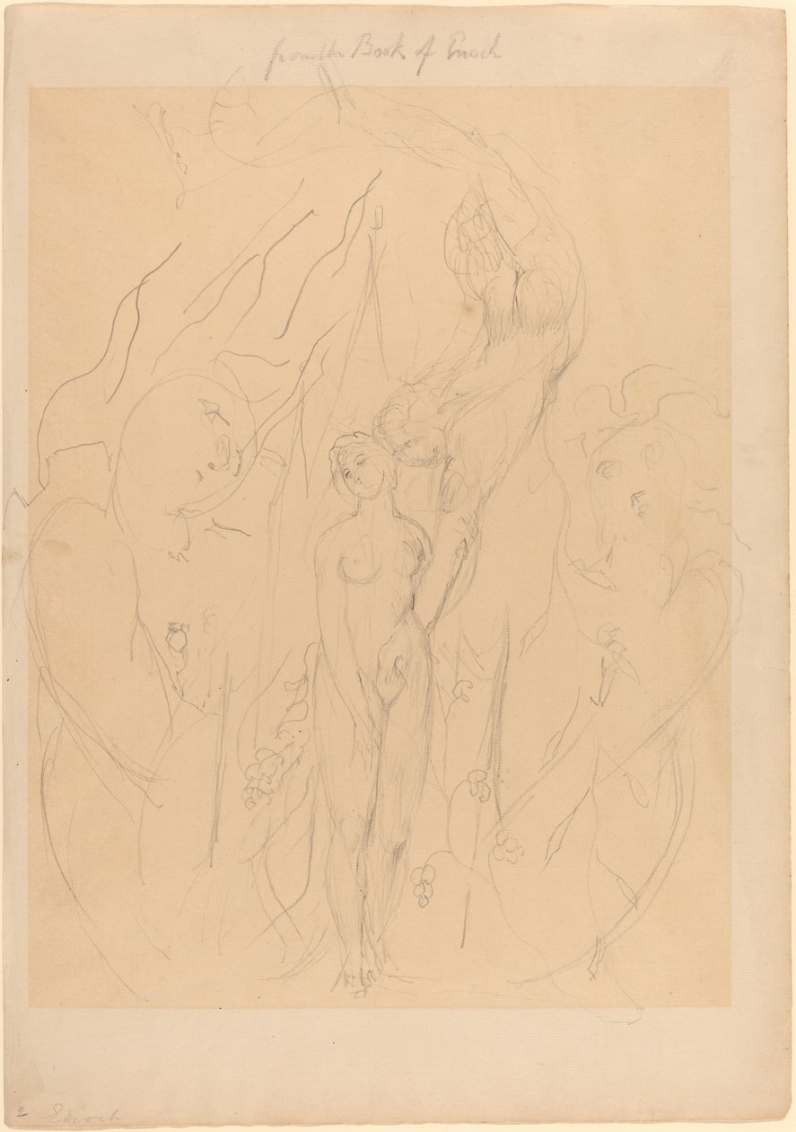 Un ange enseignant à une fille des hommes les secrets du péché - William Blake