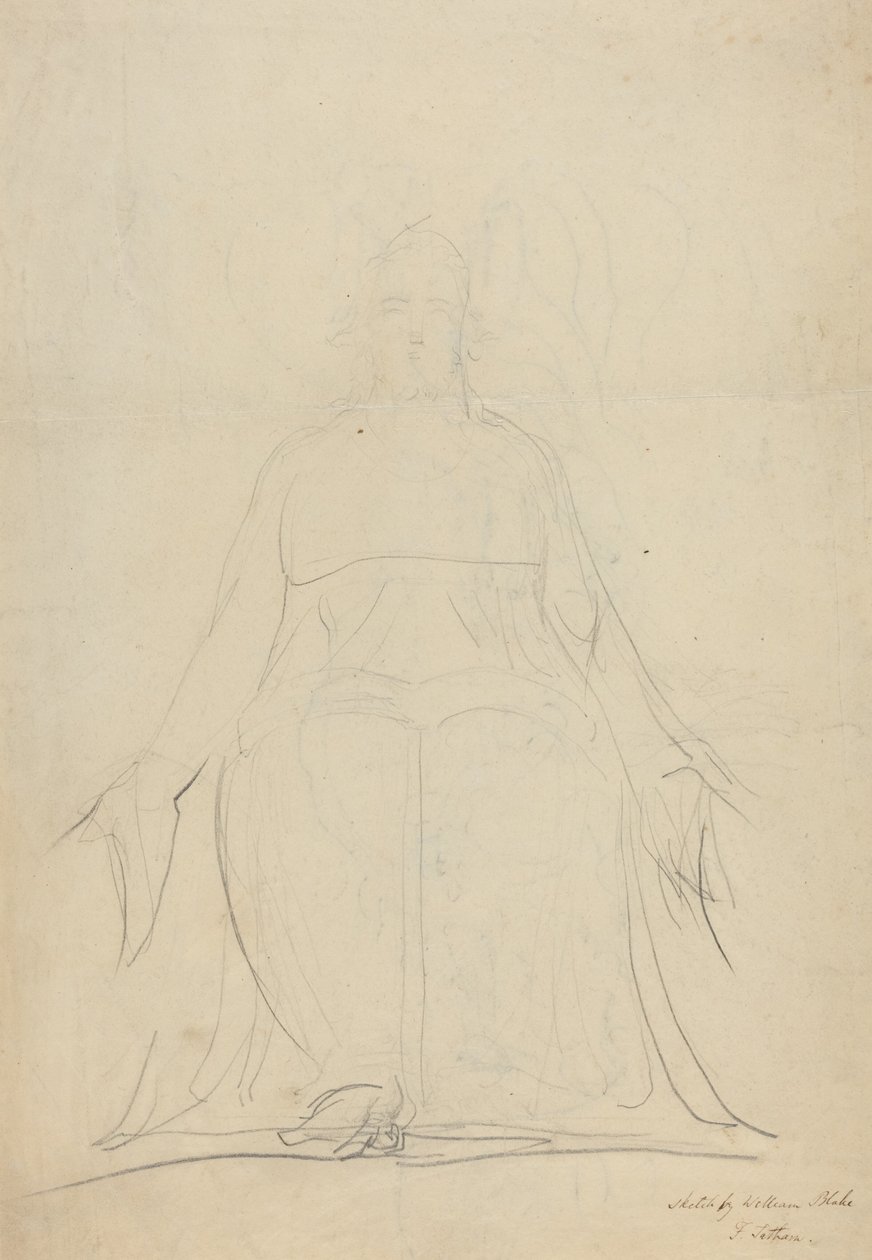 Spirale ascendante de figures [recto], probablement vers 1820 (graphite) - William Blake