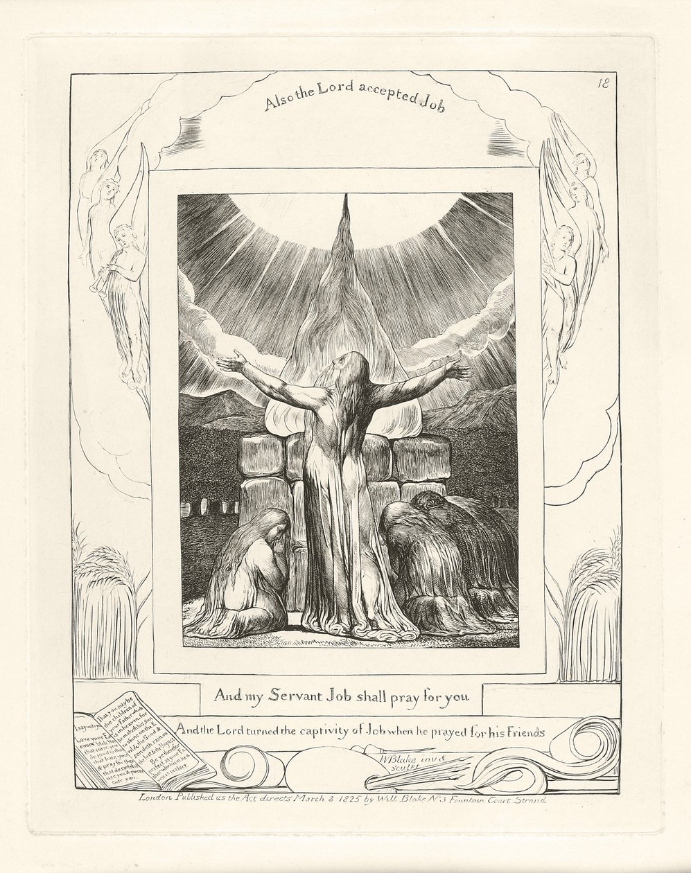 Et mon serviteur Job priera pour vous, 1825 - William Blake