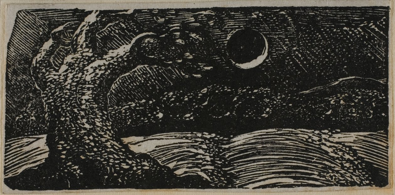 Arbre éclaté et récoltes aplaties, des Pastorales de Virgile - William Blake