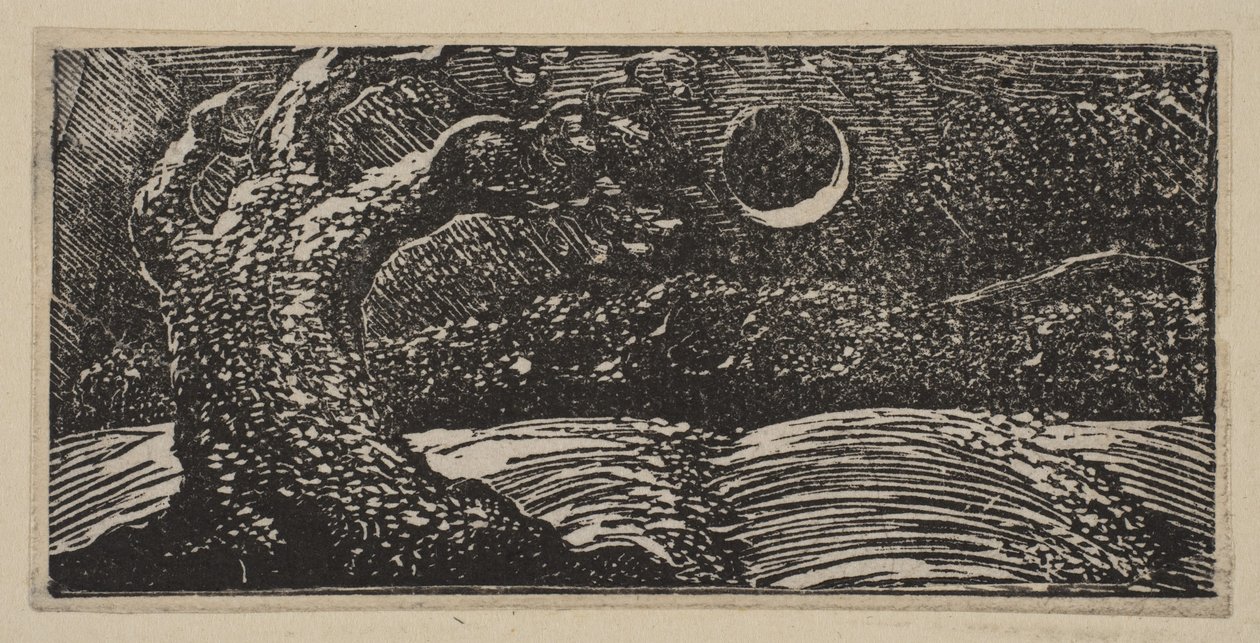 Arbres éclatés et cultures aplaties, de Les Pastorales de Virgile de Thornton, 1821 - William Blake