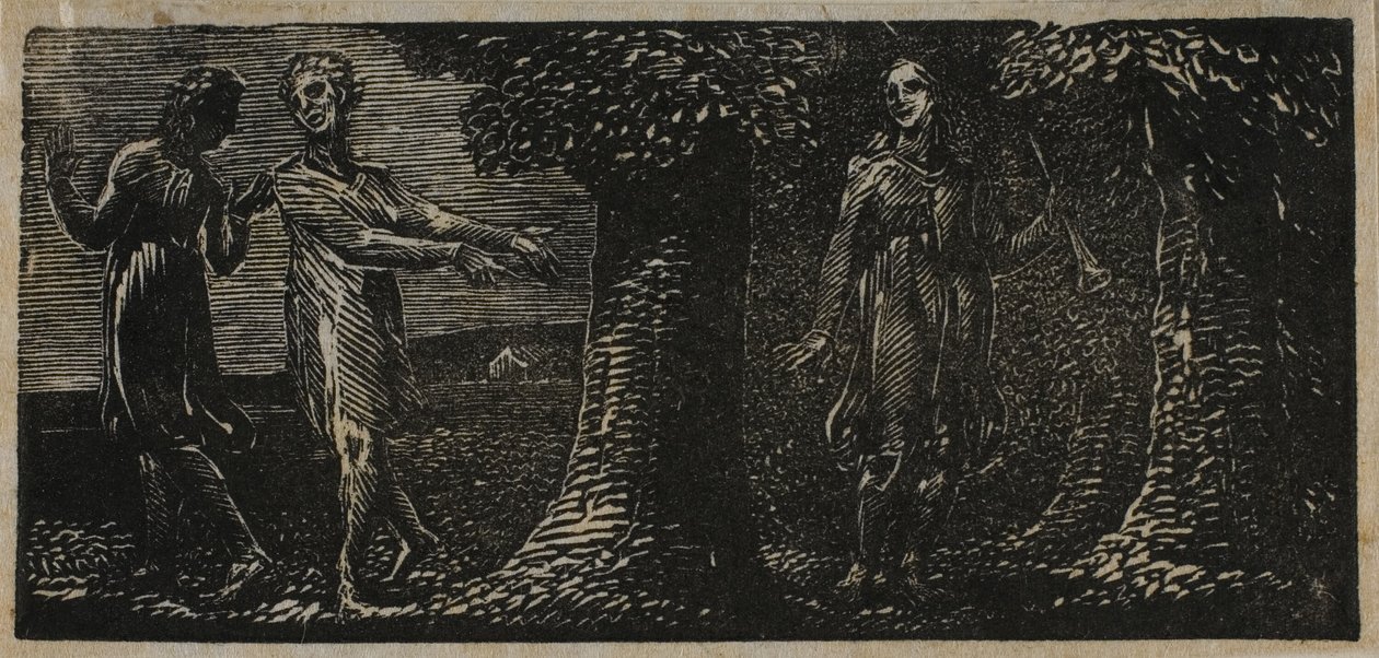 Colinet moqué par deux garçons, des Pastorales de Virgile - William Blake