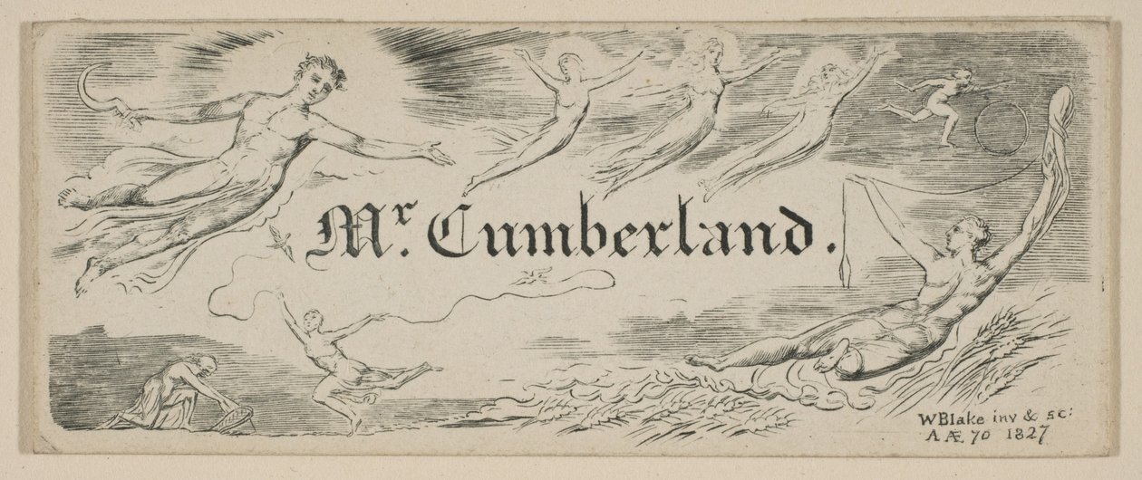 Carte de Message de George Cumberland - William Blake