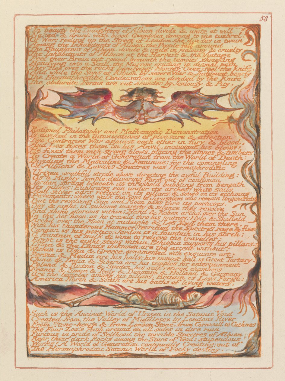 "In Schönheit teilen sich die Töchter von Albion..." (Platte 58) - William Blake