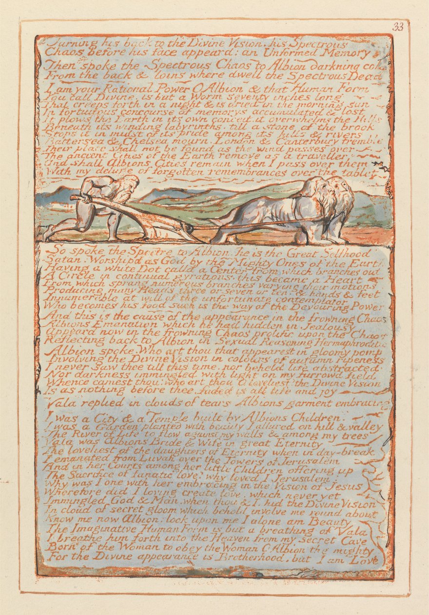 Jérusalem, Planche 33 - William Blake