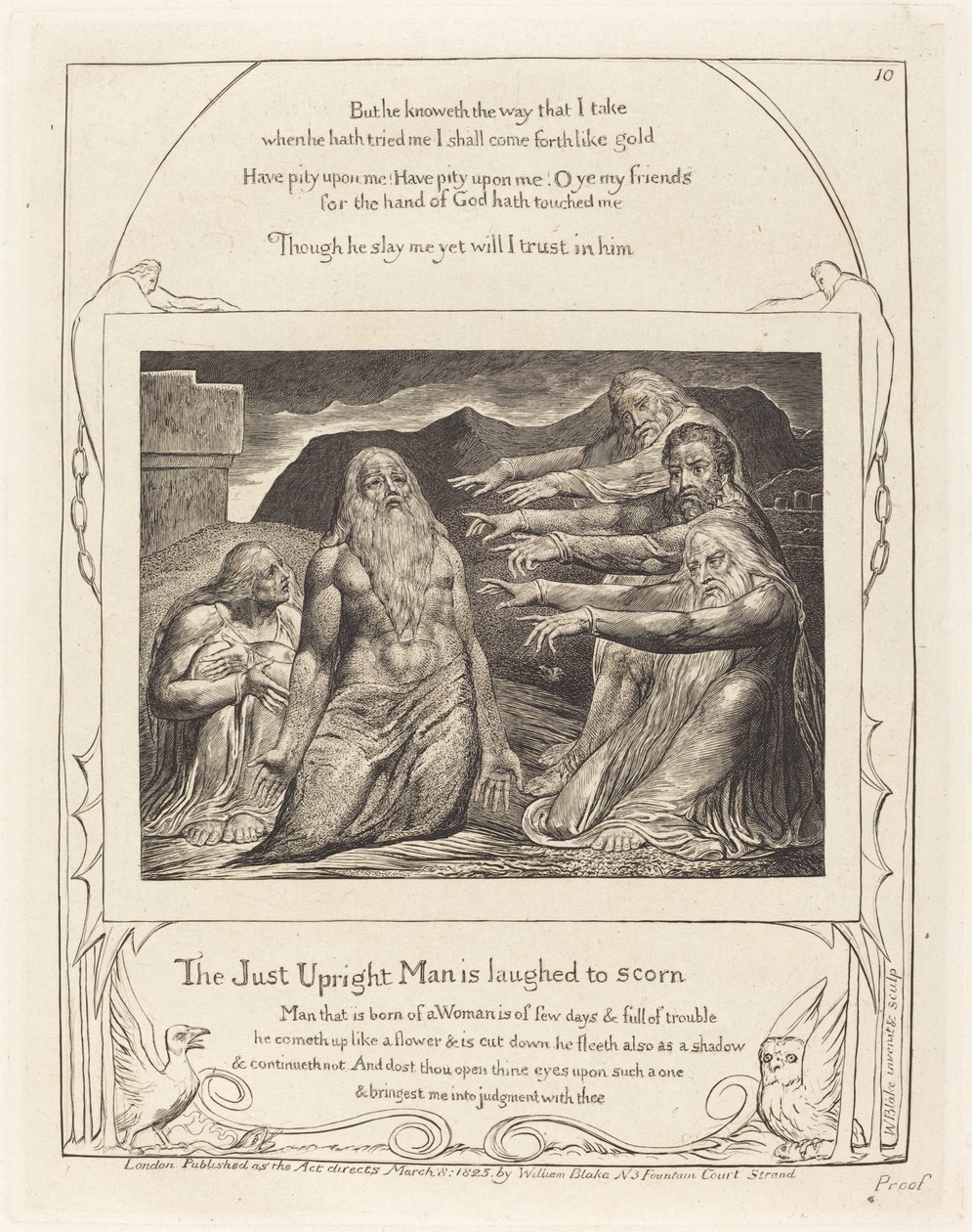 Job Réprimandé par ses Amis, 1825 - William Blake